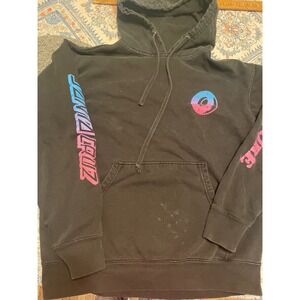 Santa Cruz x Odd Future Hoodie Mens Medium Black Gradient Pullover Sweatshirt